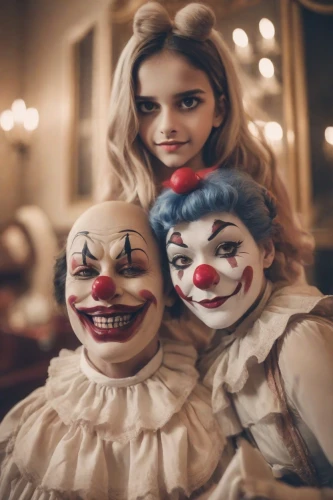 anabelle,creepy clown,porcelain dolls,scary clown,clowns,ahs,clowned,comedy tragedy masks,doll looking in mirror,annabelle,horror clown,pagliacci,joint dolls,ventriloquists,halloween 2019,mimes,dolls,jesters,ventriloquist,cirkus,Photography,Cinematic