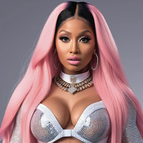 minaj,maraj,nicki,bonang,barbie doll,cardizem,derivable,cardi,kimora,shawnna,trina,bardi,rasheeda,nykesha,latell,rhoa,videophone,pink background,babydoll,baby pink,Photography,General,Realistic