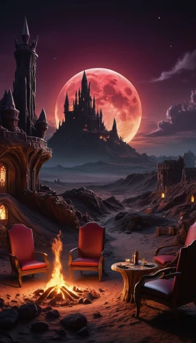 cartoon video game background,castlevania,fantasy picture,background design,fantasy landscape,halloween background,romantic night,wildstar,fairy tale castle,scummvm,night scene,lunar landscape,discworld,backgrounds,neverwinter,deadlands,dethklok,witch's house,barsoom,mysterium,Illustration,Realistic Fantasy,Realistic Fantasy 33