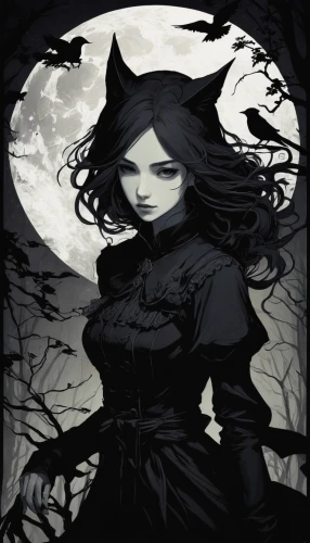 morgana,witch,gothic woman,the witch,halloween witch,witch house,vampire woman,halloween poster,witching,bewitching,halloween illustration,raven girl,vampire lady,witchery,nightshade,samhain,huntress,gothic,halloween background,blackwolf,Illustration,Black and White,Black and White 02