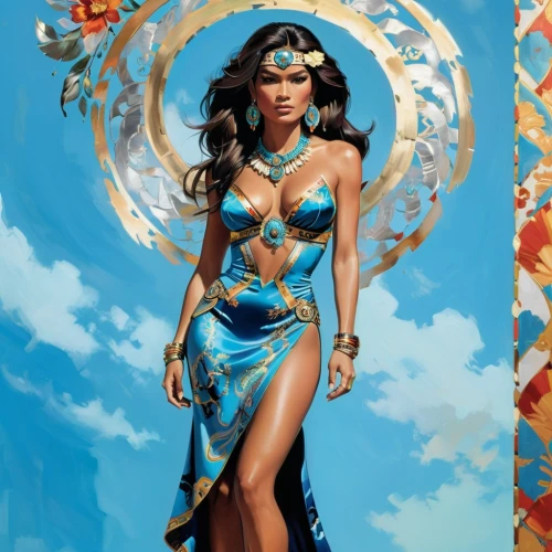 themyscira,promethea,wonderwoman,wonder woman,darna,kitana,fantasy woman,atlantean,wonder woman city,amazona,goddess of justice,tretchikoff,neith,inanna,polynesian girl,moana,lilandra,sorceress,nessa,oshun,Conceptual Art,Oil color,Oil Color 04