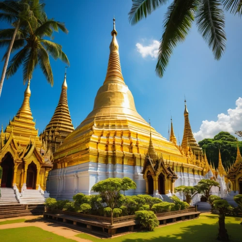 shwedagon,buddhist temple complex thailand,monywa,myanmar,kuthodaw pagoda,yangon,thai temple,phra,dhammakaya pagoda,phnom,dhamma,luang,cambodia,mandalay,ramathibodi,grand palace,chiangmai,xishuangbanna,golden buddha,wat huay pla kung,Art,Artistic Painting,Artistic Painting 50
