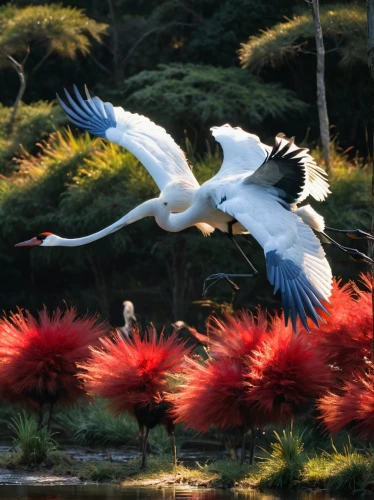 red-crowned crane,white storks,egrets,jabiru,ibises,crane bird flying,white-naped crane,spoonbills,white ibis,storks,colorful birds,eastern crowned crane,tropicbirds,blue crane,white egret,bird island,white heron,white stork,birds in flight,grey crowned crane,Photography,General,Natural