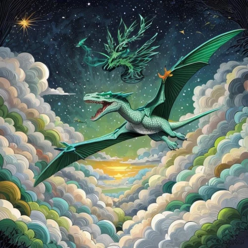 dragon of earth,elves flight,caiera,fantasy picture,quetzal,quetzals,psygnosis,luigia,tiamat,forest dragon,uncredited,fantasy art,quetzales,pegasus,zauriel,dragonriders,fairies aloft,earthsea,wyvern,simorgh,Common,Common,None
