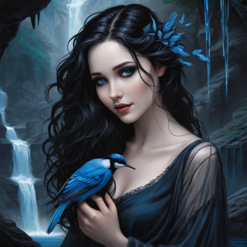 blue enchantress,blue rose,blue butterflies,blue hydrangea,blue butterfly,blue petals,sigyn,morgana,fantasy art,arwen,ravenclaw,bluefly,blue bird,fantasy portrait,blueness,hecate,jasmine blue,fantasy picture,blue moon rose,blue painting,Conceptual Art,Fantasy,Fantasy 34