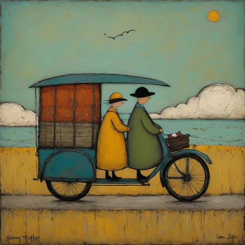 rickshaw,mostovoy,vincent van gough,rickshaws,tandem bike,woman bicycle,autorickshaw,elderly couple,quadro,trishaw,transport,transportadora,bike tandem,olle gill,jianfeng,jianying,pedlar,bicycle,couriers,mercadante,Art,Artistic Painting,Artistic Painting 49