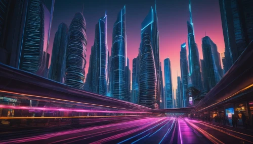 dubai,dubai marina,light trails,doha,light trail,futuristic landscape,dhabi,futuristic,dubia,abu dhabi,guangzhou,city at night,cityscape,long exposure,colorful city,cybercity,wallpaper dubai,cyberpunk,shanghai,metropolis,Conceptual Art,Daily,Daily 02