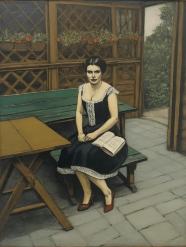 woman sitting,woman at cafe,farrokhzad,glucksman,spassky,girl sitting,botero,frida kahlo,girl with bread-and-butter,girl in the garden,girl studying,proprietress,kalthoum,symons,khnopff,kahlo,beyeler,muyres,landowska,girl on the stairs,Art,Artistic Painting,Artistic Painting 01