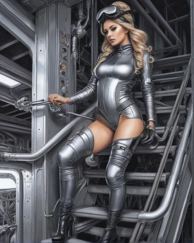 barbarella,cylon,catsuit,cylons,colonist,spacesuit,kolin,steelworker,gunmetal,space suit,superfortress,latex,cyberdog,biomechanical,blackwelder,rocketeer,refinery,leathery,scifi,protective suit,Illustration,Realistic Fantasy,Realistic Fantasy 07