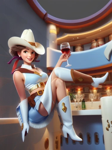 cowgirls,cowgirl,pardner,rodeo,cow boy,hatbox,cowpoke,pecos,wild west hotel,silverheels,toy's story,roughstock,las vegas entertainer,cowboy bone,rodeos,yeehaw,western riding,rockette,teacups,panama hat,Unique,3D,3D Character