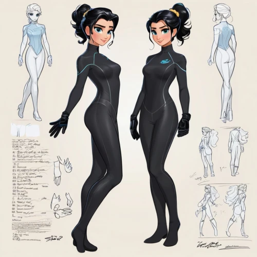 vector girl,catsuits,wetsuit,concept art,suyin,selina,xeelee,catsuit,blackfire,anthro,turnarounds,profile sheet,eldena,comic character,wetsuits,ezri,marmora,catwoman,spacesuit,selene,Unique,Design,Character Design