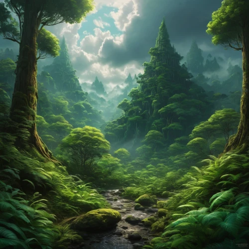 green forest,forest landscape,forest background,elven forest,coniferous forest,cartoon video game background,fir forest,forest glade,forest,forestland,nature background,forest path,fantasy landscape,fairy forest,landscape background,forest of dreams,forests,tropical forest,the forest,green landscape,Conceptual Art,Fantasy,Fantasy 16