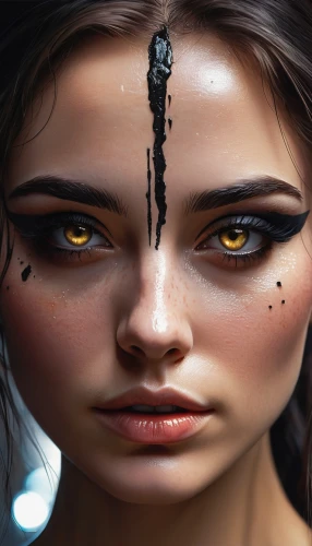 derivable,women's eyes,eyes makeup,cosmetic,sclera,inara,lara,arachne,surana,mirada,fantasy portrait,female warrior,katniss,black eyes,artemisia,dark elf,natural cosmetic,cassandra,ancient egyptian girl,bjd,Conceptual Art,Fantasy,Fantasy 15