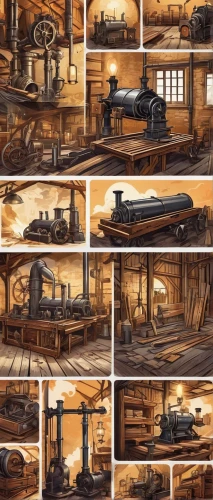 airships,storyboards,backgrounds,syberia,carrack,storyboard,longhouses,fleet and transportation,landship,landships,sawmill,old ships,steam locomotives,autocannons,helicarrier,waterwheels,hangars,backgrounds texture,wooden train,cannons,Unique,Design,Sticker