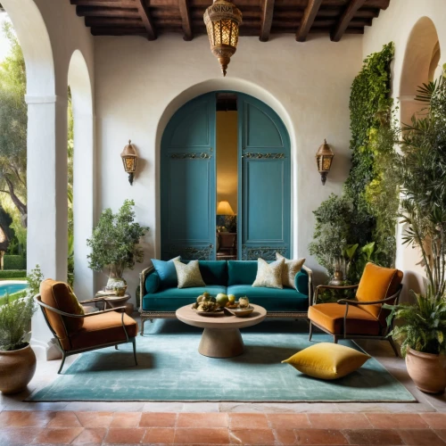 chaise lounge,patio furniture,daybeds,outdoor furniture,alcove,moroccan pattern,front porch,porch,sitting room,spanish tile,luxury home interior,masseria,daybed,entryways,cochere,house plants,sunroom,patio,living room,beautiful home,Photography,Documentary Photography,Documentary Photography 16