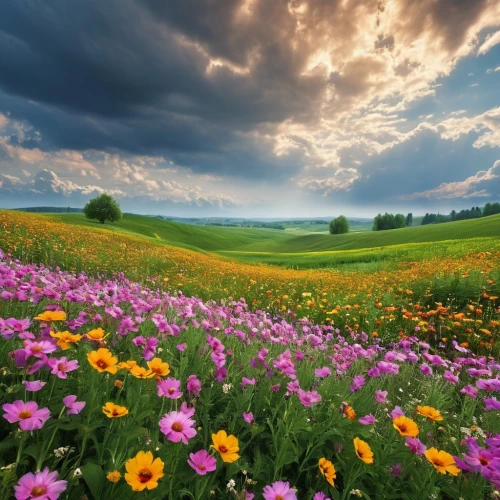 flower field,field of flowers,meadow landscape,flower meadow,flowering meadow,blanket of flowers,blooming field,flowers field,meadow flowers,splendor of flowers,spring meadow,sea of flowers,wildflower meadow,summer meadow,wildflowers,meadow,flower background,dandelion meadow,mountain meadow,nature wallpaper,Photography,General,Realistic