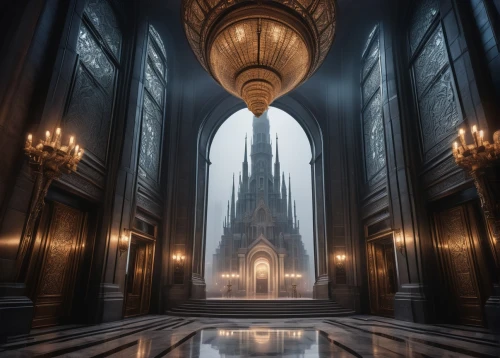 theed,hall of the fallen,tirith,bioshock,labyrinthian,imperialis,erebor,orthanc,cathedral,gondolin,dishonored,asgard,rivendell,cathedrals,kandor,sanctum,citadels,castle of the corvin,mihrab,neogothic,Illustration,Black and White,Black and White 09