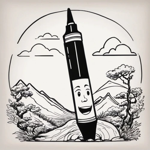 icbm,pencil icon,pslv,test rocket,rocketship,namiki,ticonderoga,rocketry,icbms,epipen,pentel,ink pen,slbm,srbs,artist brush,bfr,gslv,missile,rocketsports,rocketman,Illustration,Japanese style,Japanese Style 04