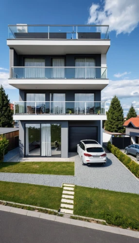 modern house,immobilien,3d rendering,residential house,immobilier,inmobiliaria,lohaus,fresnaye,plattenbau,appartment building,modern architecture,eichler,exzenterhaus,house front,architektur,exterior decoration,modern building,dresselhaus,residential,two story house,Photography,General,Realistic