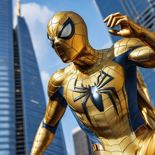 spider the golden silk,derman,witharanage,superhero background,narvel,chitauri,asm,gold spangle,webbed,shinier,oscorp,gold colored,liederman,marvelon,aranesp,yellow,superwasp,benderman,raimi,marvels,Photography,General,Realistic