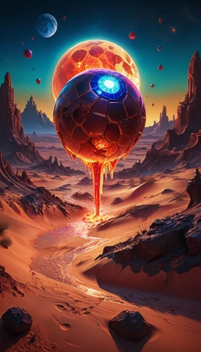 fire planet,alien planet,barsoom,panspermia,mushroom landscape,red planet,gas planet,scorched earth,alien world,planet eart,planetoid,burning earth,desert planet,planet mars,primordia,cydonia,gallifrey,planet alien sky,heliosphere,planet,Illustration,Realistic Fantasy,Realistic Fantasy 38