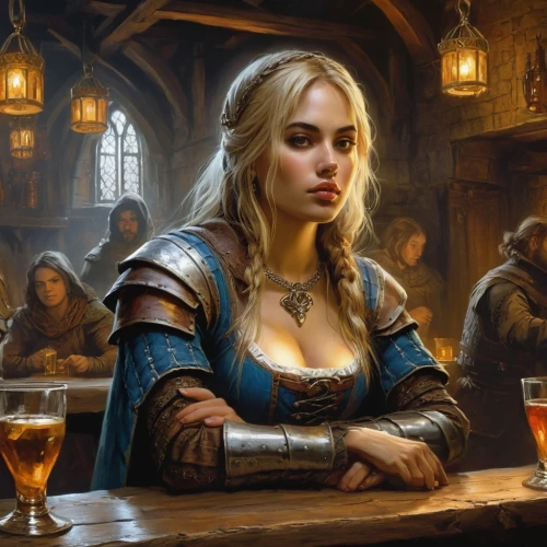 gwent,brewmaster,cirta,margairaz,ciri,cersei,barmaid,elona,ellinor,daenerys,aegon,elspeth,krietor,pub,vestal,tavern,fantasy portrait,pugmire,jaina,innkeeper,Conceptual Art,Fantasy,Fantasy 12