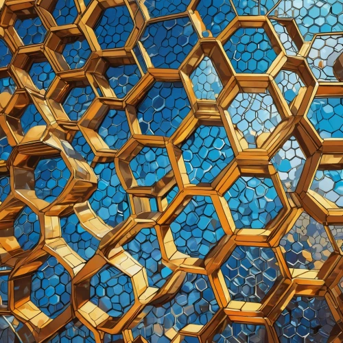honeycomb structure,building honeycomb,honeycomb grid,hexagonal,hexagons,fullerene,buckminsterfullerene,hexagon,latticework,tesseract,quasicrystal,crystal structure,nanomaterial,lattice window,honeycomb stone,hex,hive,lattice,honeycombs,bee hive,Conceptual Art,Daily,Daily 31