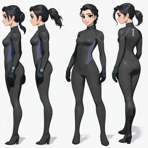 wetsuit,wetsuits,catsuits,vector girl,suyin,asami,drysuit,catsuit,karai,sae,makoto,turnarounds,blackfire,ikuno,marmora,widowmaker,katniss,sombra,katara,xeelee,Unique,Design,Character Design