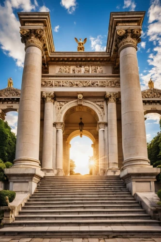 cinquantenaire,triumphal arch,arc de triomphe,triomphe,marble palace,archly,coade,neoclassical,dolmabahce,achilleion,fontainebleau,crillon,janiculum,brandenburg gate,tuileries garden,sulpice,paris,three pillars,victory gate,chantilly,Conceptual Art,Daily,Daily 06