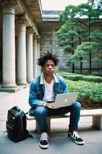 tez,man on a bench,earl,novelist,makonnen,princeton,laptop wallpaper,laptop,basquiat,thebe,man with a computer,princetonian,computerologist,freelancer,ghostwriter,prodigy,macbook,trinity college,masekela,archy,Art,Artistic Painting,Artistic Painting 51