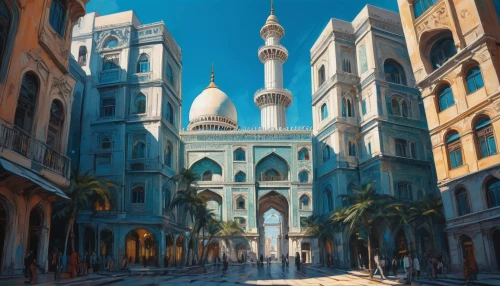 alabaster mosque,manama,al nahyan grand mosque,city mosque,masjid nabawi,grand mosque,makkah,mombasa,cairo,hassan 2 mosque,big mosque,medina,riad,abu dhabi mosque,mosques,zanzibar,islamic architectural,theed,al azhar,star mosque,Illustration,Realistic Fantasy,Realistic Fantasy 23