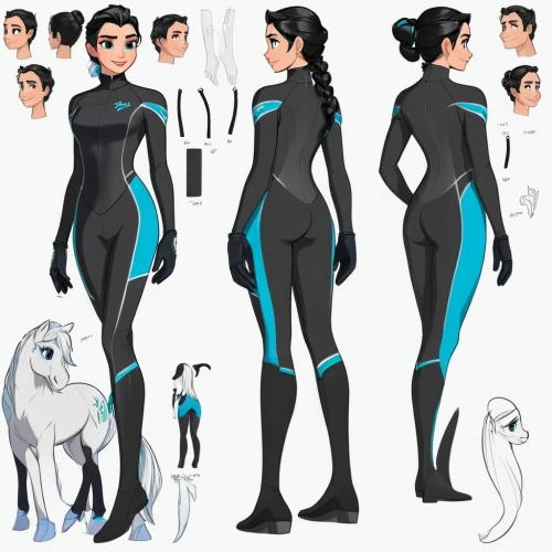 suyin,turnarounds,xeelee,tron,katara,aquanaut,vector girl,wetsuit,sealab,delphinus,silverheels,rorqual,subaquatic,korra,saluki,concept art,nekton,anthro,bluestar,aleu,Unique,Design,Character Design