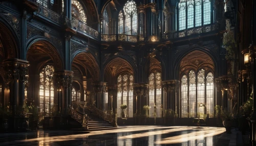 hall of the fallen,cathedral,labyrinthian,theed,gothic church,illumination,haunted cathedral,duomo,nidaros cathedral,sanctuary,chrobry,koln,cathedrals,markale,duomo di milano,radiosity,ecclesiatical,the cathedral,light rays,baroque,Conceptual Art,Sci-Fi,Sci-Fi 09
