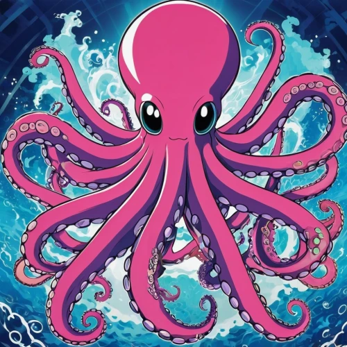 pink octopus,octopus vector graphic,octopus,pulpo,fun octopus,octopi,octo,squid game card,cephalopod,octopussy,kraken,intersquid,ood,deepsea,tentacled,octopuses,tentacular,octopus tentacles,squid game,zoidberg,Illustration,Japanese style,Japanese Style 04
