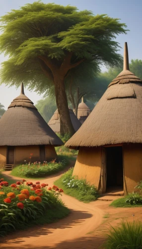 longhouses,thatched,traditional house,auriongold,thatched roof,huts,roundhouses,thatched cottage,thatch roof,straw hut,ecovillages,3d render,biomes,ancient house,thatch umbrellas,3d rendered,traditional village,home landscape,iron age hut,round hut,Art,Classical Oil Painting,Classical Oil Painting 41