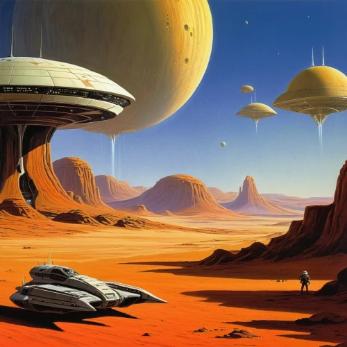 futuristic landscape,homeworlds,barsoom,alien planet,homeworld,alien world,farpoint,sci fiction illustration,extrasolar,uncredited,scifi,bonestell,sci fi,ringworld,deltha,mcquarrie,sci - fi,mushroom landscape,cydonia,science fiction,Conceptual Art,Sci-Fi,Sci-Fi 15