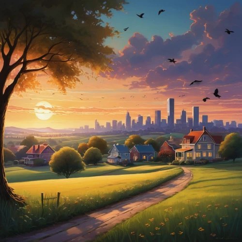 landscape background,cartoon video game background,world digital painting,home landscape,city scape,fantasy landscape,welin,skyline,suburbanized,background vector,evening city,cityscapes,city skyline,kulpsville,dusk background,fantasy picture,kinkade,fantasy city,cityscape,cityview,Illustration,Realistic Fantasy,Realistic Fantasy 15