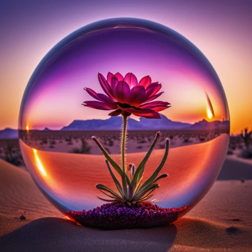 crystal ball-photography,flower in sunset,glass sphere,lensball,glass ball,flower ball,crystal ball,flowerful desert,desert flower,colorful glass,little planet,glass orb,flower art,beautiful flower,cosmic flower,crystalball,flower background,glass vase,soap bubble,flower bowl,Photography,General,Realistic