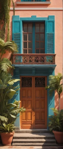 blue doors,blue door,house painting,colorful facade,casa,portofino,terracotta,palazzos,ventanas,shutters,maison,sapienza,positano,facade painting,digital painting,french building,greek island door,garden door,villa,anacapri,Illustration,Japanese style,Japanese Style 08