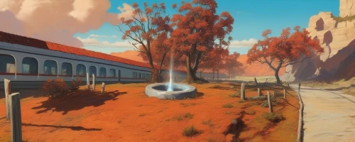 scummvm,railroad station,train station,the train station,railway,tram road,private railway,oktoberfest background,train route,overpainting,westfall,uluru,railway track,amtrak,train depot,road forgotten,railway line,railways,backgrounds,under ground hydrant,Conceptual Art,Oil color,Oil Color 04