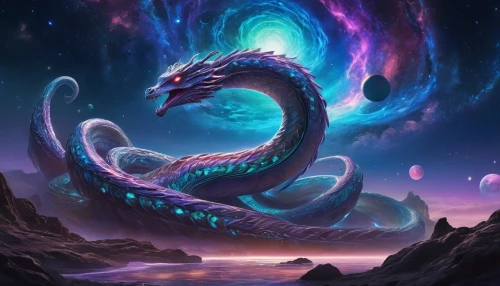 naga,painted dragon,cuthulu,wyrm,zizhi,samudra,khaldei,xufeng,zillur,qidra,guangzhao,aegaleo,merlini,zerg,kukulkan,niroshan,fafnir,typhon,dragonja,dragon,Illustration,Realistic Fantasy,Realistic Fantasy 20