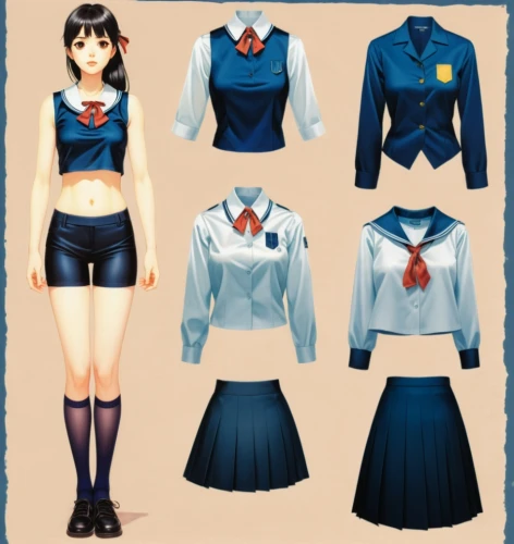 school clothes,derivable,uniforms,kantai collection sailor,anime japanese clothing,police uniforms,a uniform,dressup,uniform,women's clothing,ladies clothes,attires,school skirt,outfits,shirttails,clothing,bodices,delta sailor,customization,cute clothes,Illustration,Japanese style,Japanese Style 10