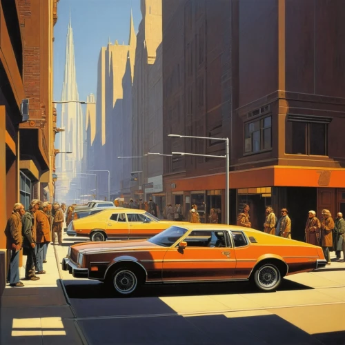 mcquarrie,mcquary,street scene,hildebrandt,ford granada,audi 100,mcquade,giugiaro,delorean,deodato,mgb,integrale,fiat 130,chevette,cityscape,volvos,porsche 911,mcquaide,porsches,retinue,Conceptual Art,Sci-Fi,Sci-Fi 15