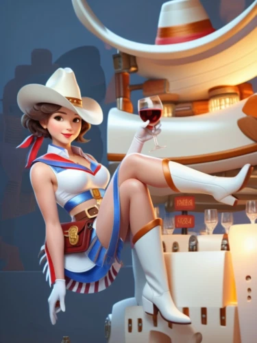 texan,yeehaw,cowgirl,bombshells,caitlyn,cowgirls,rodeo,texican,lady medic,dioulasso,delta sailor,hatbox,rockabella,cowpoke,pardner,transtexas,cow boy,chitralada,lasso,panama hat,Unique,3D,3D Character