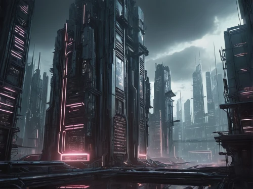 coruscant,sulaco,futuristic landscape,metropolis,cybercity,arcology,cyberia,coldharbour,cybertron,dystopian,coruscating,cybertown,minbari,cyberport,areopolis,delamar,destroyed city,kaidan,vanu,sector,Conceptual Art,Fantasy,Fantasy 33