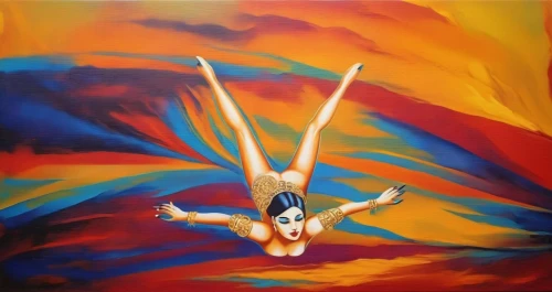 gymnastique,icarus,girl upside down,rhythmic gymnastics,chhinnamasta,volar,dance with canvases,aerialist,cartwheel,capoeirista,volador,vaganova,cirque du soleil,silks,sundancer,naharin,stratospheric,oil painting on canvas,voladores,gopala,Illustration,Vector,Vector 16