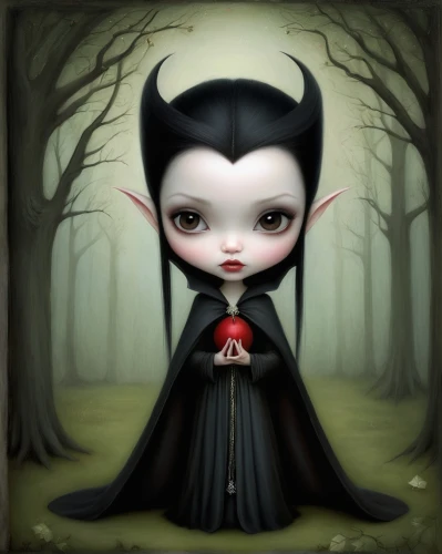gothic woman,gothic portrait,demoness,malefic,evil fairy,goth woman,vampire lady,vampy,darkling,vampyre,vampyres,gothic style,vampire woman,gothic dress,gothic,dark gothic mood,vampiric,hekate,dollmaker,morticia,Illustration,Abstract Fantasy,Abstract Fantasy 06