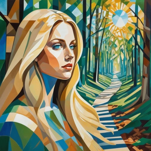 galadriel,girl with tree,mirkwood,margaery,birch tree illustration,glorfindel,autumn icon,the blonde in the river,morgause,thranduil,lorien,blonde woman,wpap,art deco woman,iconographer,vector illustration,vasilisa,margairaz,forest background,sigyn,Art,Artistic Painting,Artistic Painting 45