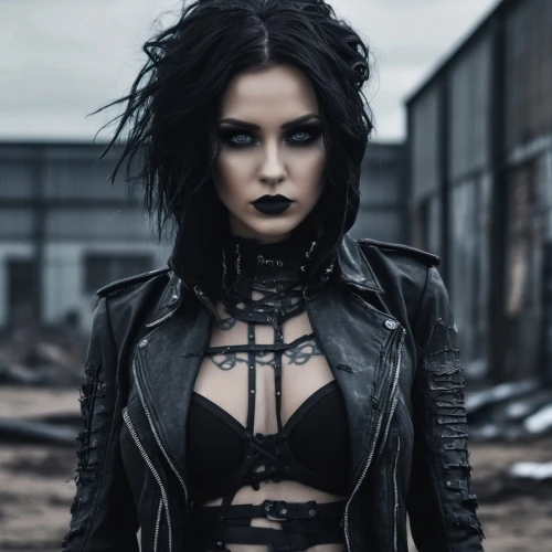 goth woman,gothic woman,saraya,dark gothic mood,domino,deathrock,gothic style,abaddon,leathered,goth,gothika,dark angel,goth like,atrix,petrova,gothic,barb wire,gothic portrait,black leather,goth festival,Conceptual Art,Fantasy,Fantasy 33