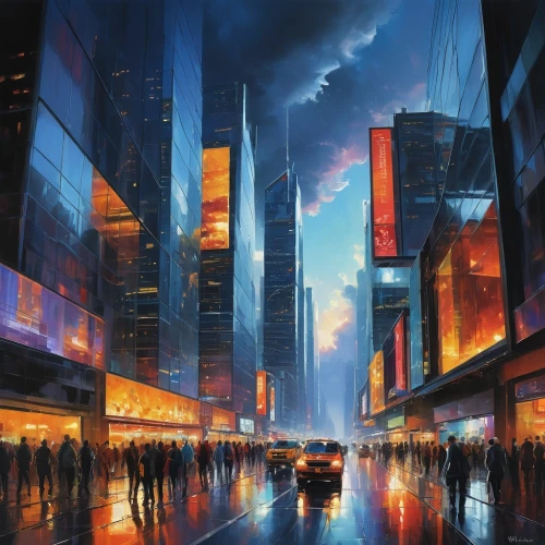 cybercity,cityscape,world digital painting,metropolis,skyscrapers,futuristic landscape,kinkade,coruscant,city scape,cityscapes,guangzhou,skyscraper,shanghai,cityzen,cybertown,the skyscraper,urbanworld,fantasy city,kowloon,bladerunner,Conceptual Art,Oil color,Oil Color 03